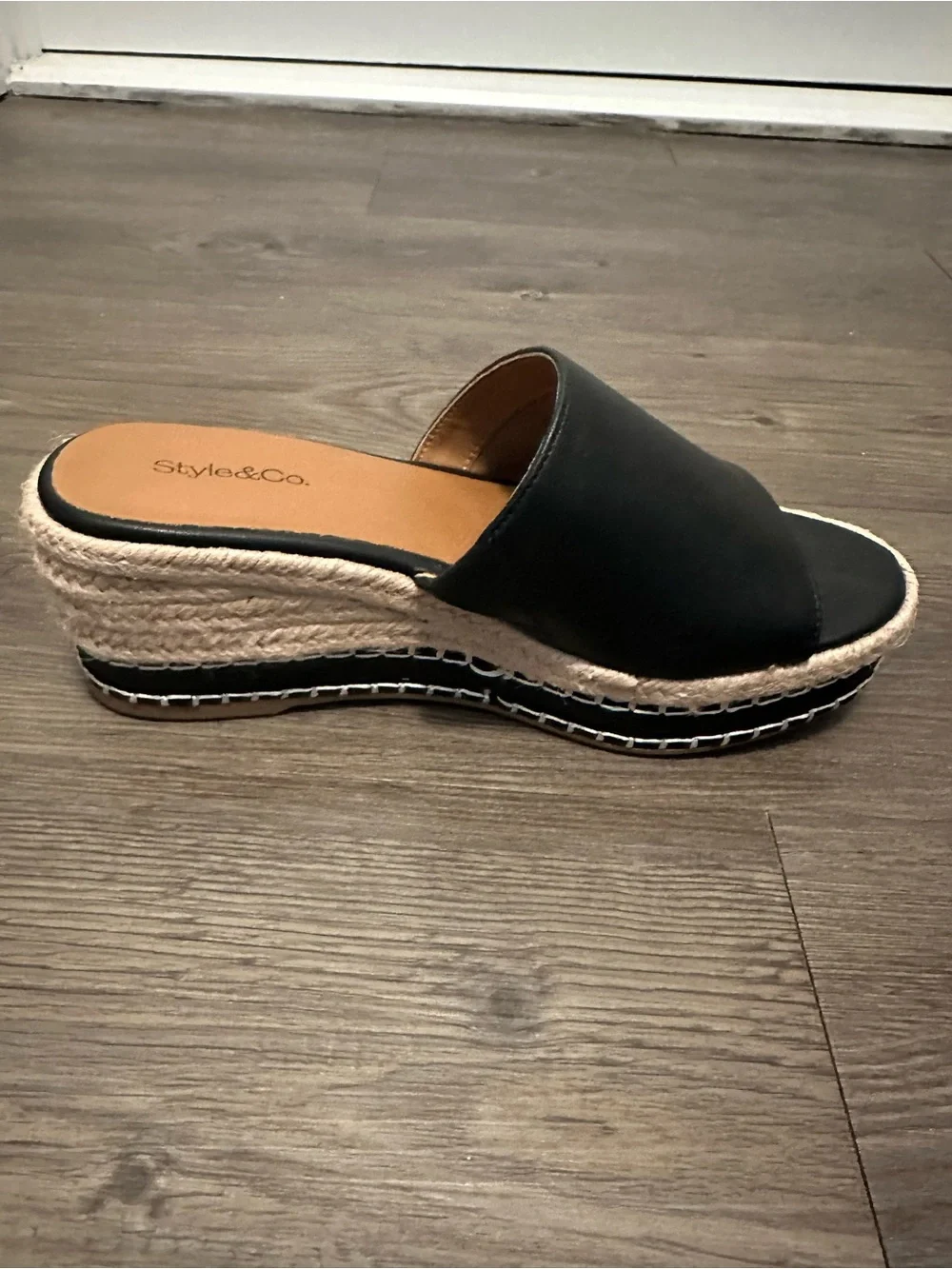 ❤️ Black STYLE & CO Hayess Espadrille - Size 6.5